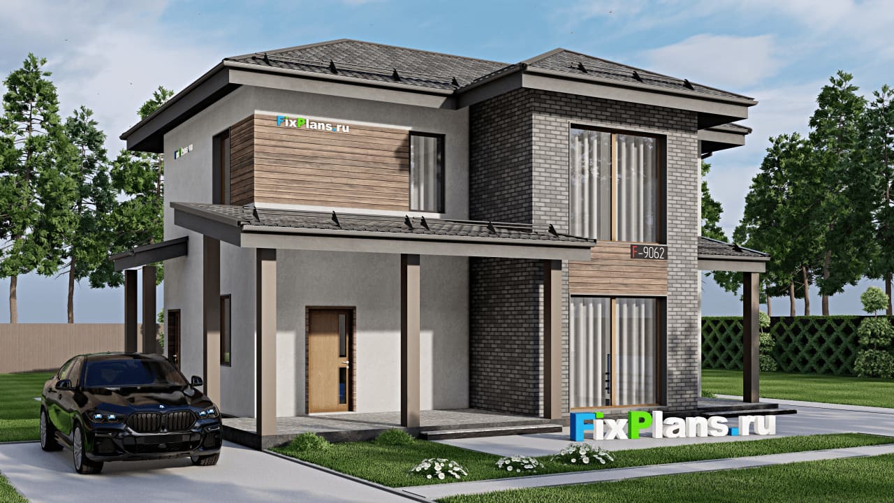 Двухэтажный дом F-9062 — фасад