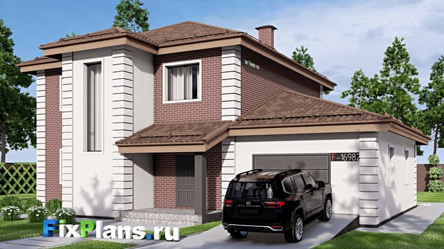 Двухэтажный дом F-16982