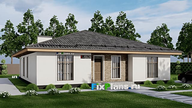 Одноэтажный дом F-10628