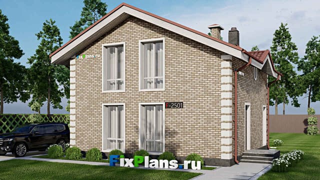 Одноэтажный дом с мансардой  F - 2501